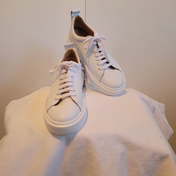 L’Intervalle White Leather Sneakers Size 38 - Picture 1 of 10